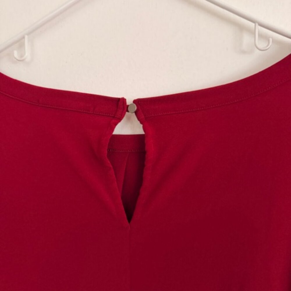 Banana Republic Long Sleeve Top Maroon Workwear Size Large - Picture 6 of 6